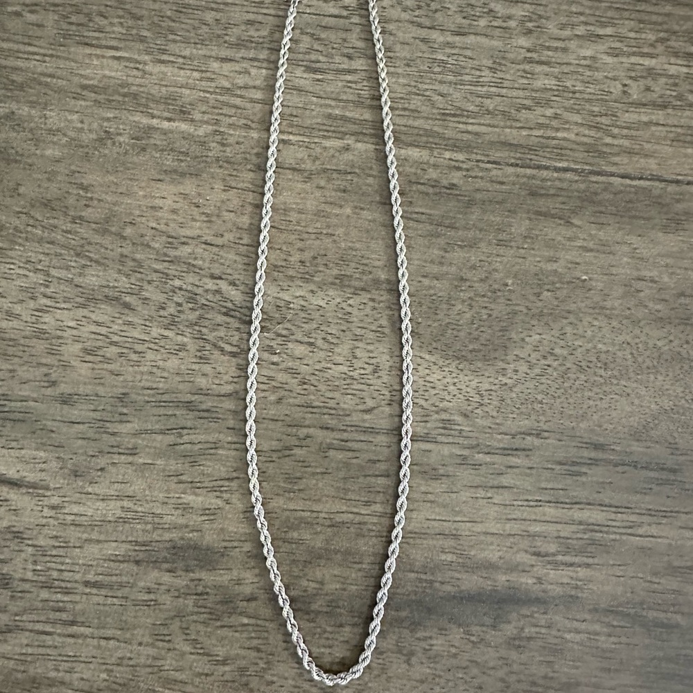 Elegant white gold Rope Chain Necklace